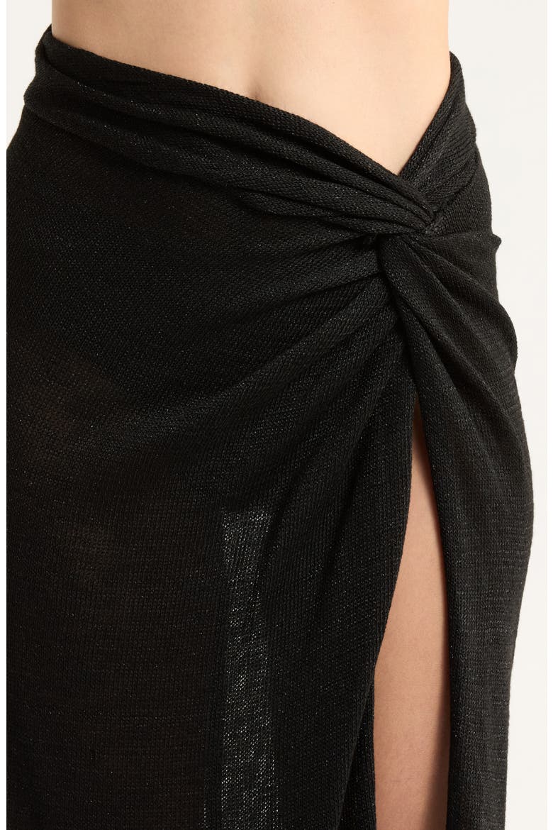 Cover-Up Maxi Skirt, Alternate, color, BLACK