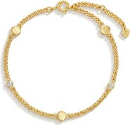 In Season Jewelry Mirrored CZ Station Girls Plated Bracelet