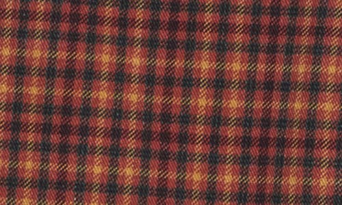 R13 Plaid High Waist Ankle Straight Leg Jeans In Burgundy