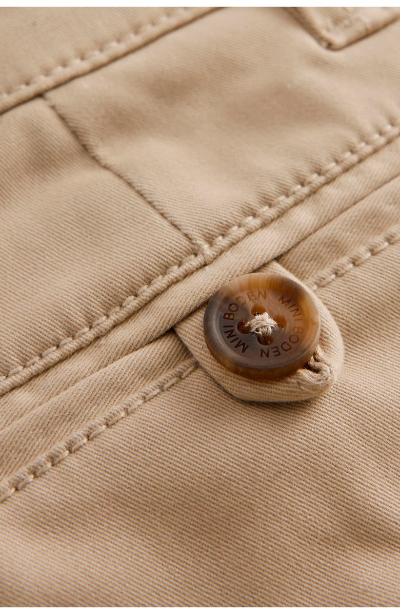 Mini Boden Kids' Classic Stretch Cotton Chino Shorts, Alternate, color, Classic Tan