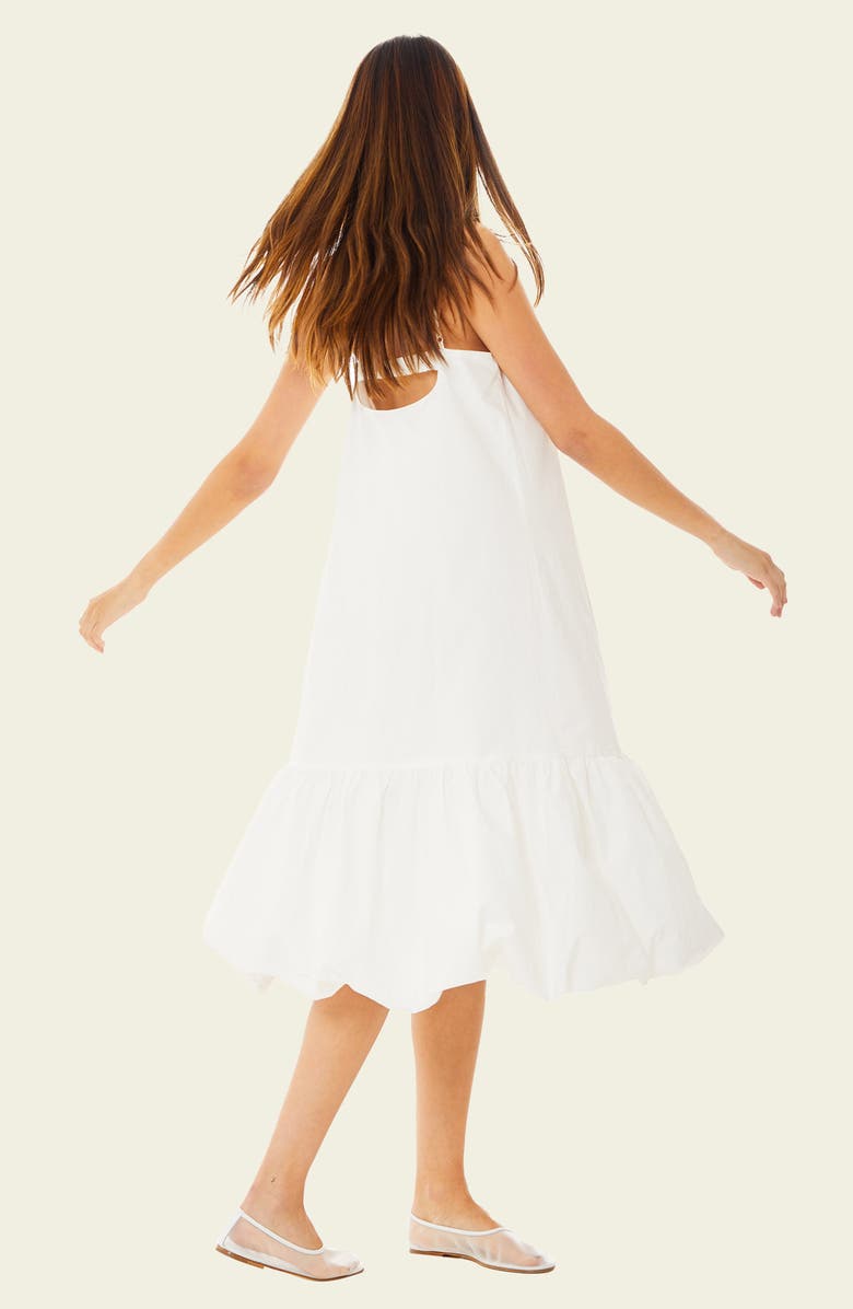 Find Me Now Cloud Bubble Hem Cotton Poplin Sundress, Alternate, color, Cloud