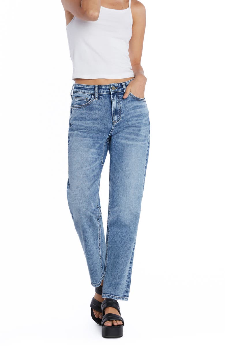 HINT OF BLU High Waist Ankle Straight Leg Jeans, Alternate, color, 