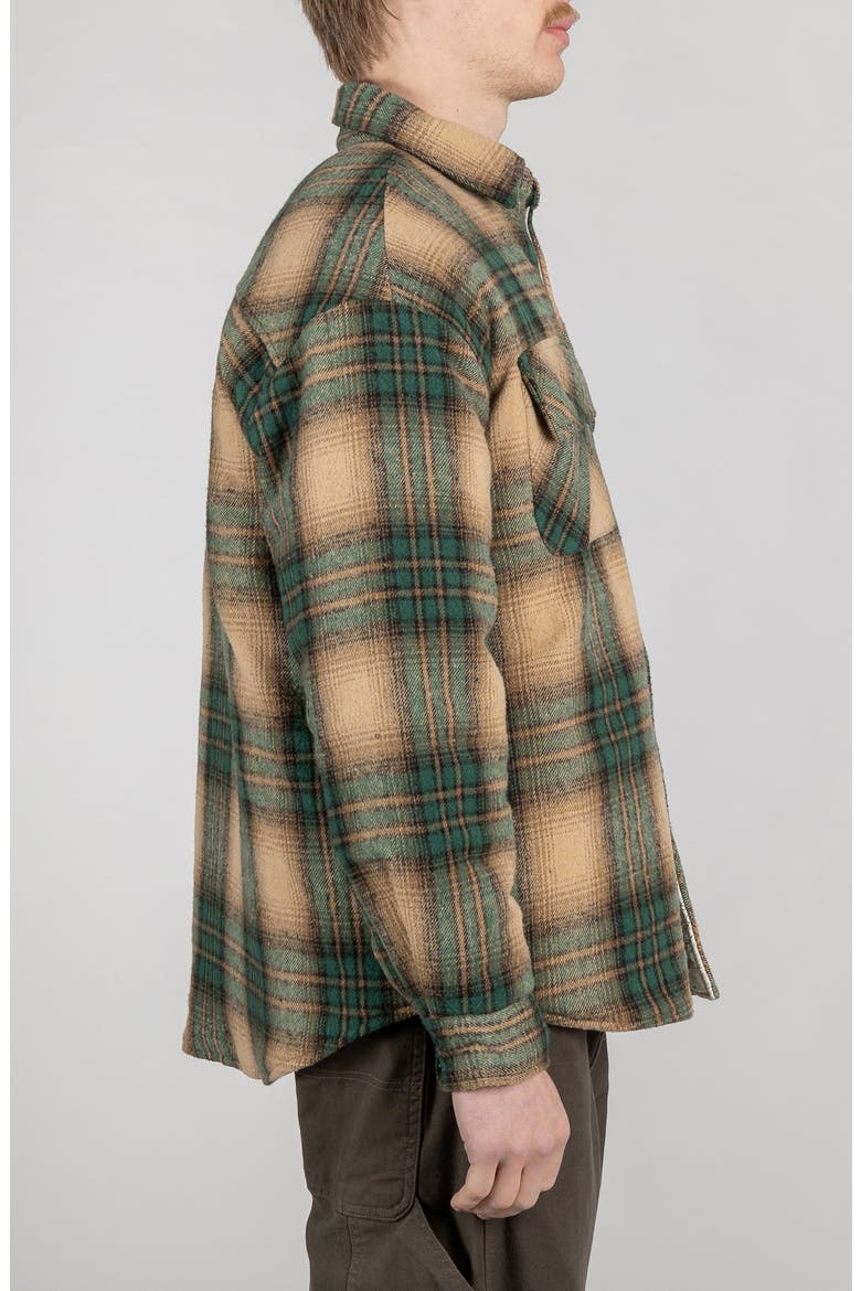 Plaid Overshirt, Alternate, color, OLIVE PLAID