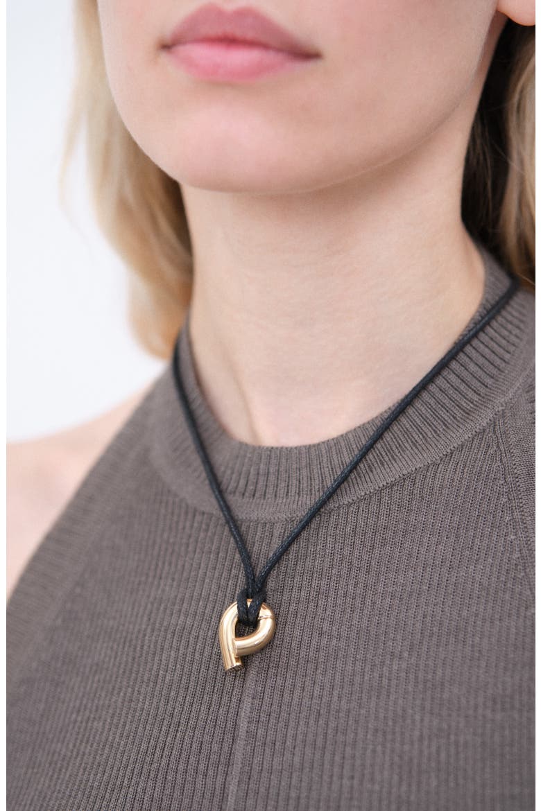 Orea Large Pendant Cord Necklace, Alternate, color, YELLOW GOLD