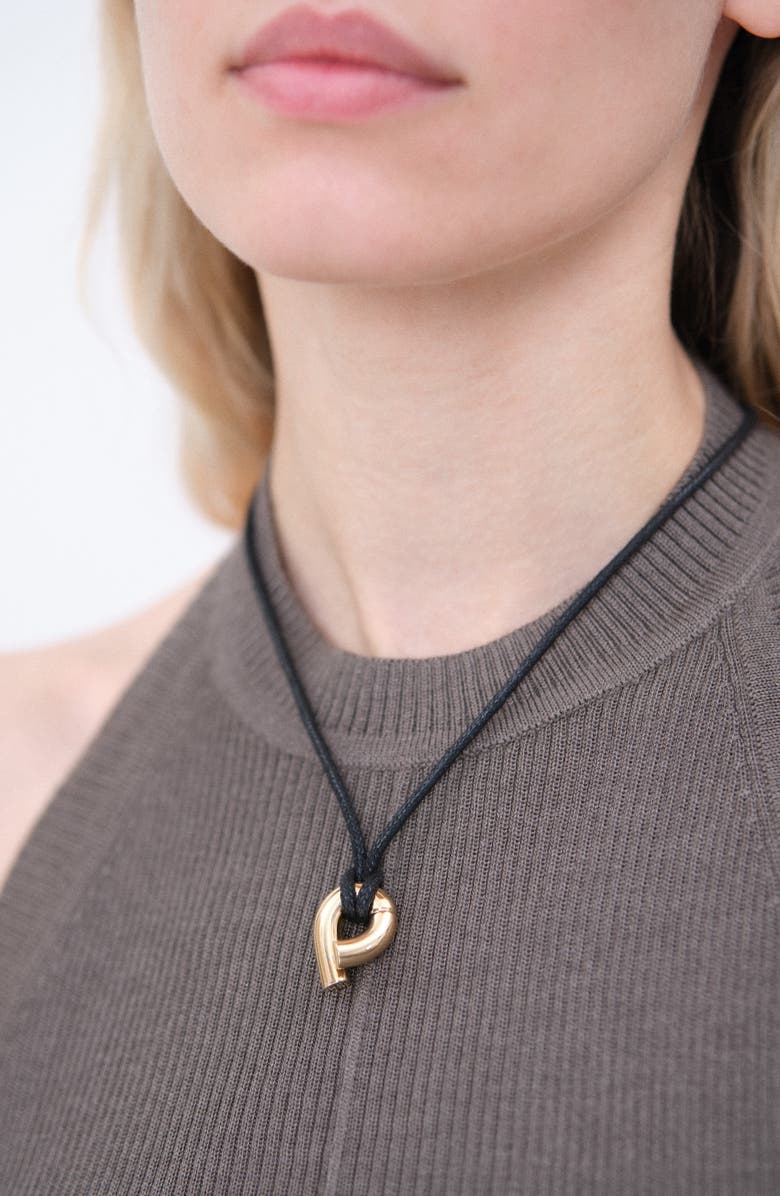 TABAYER Orea Large Pendant Cord Necklace, Alternate, color, Yellow Gold