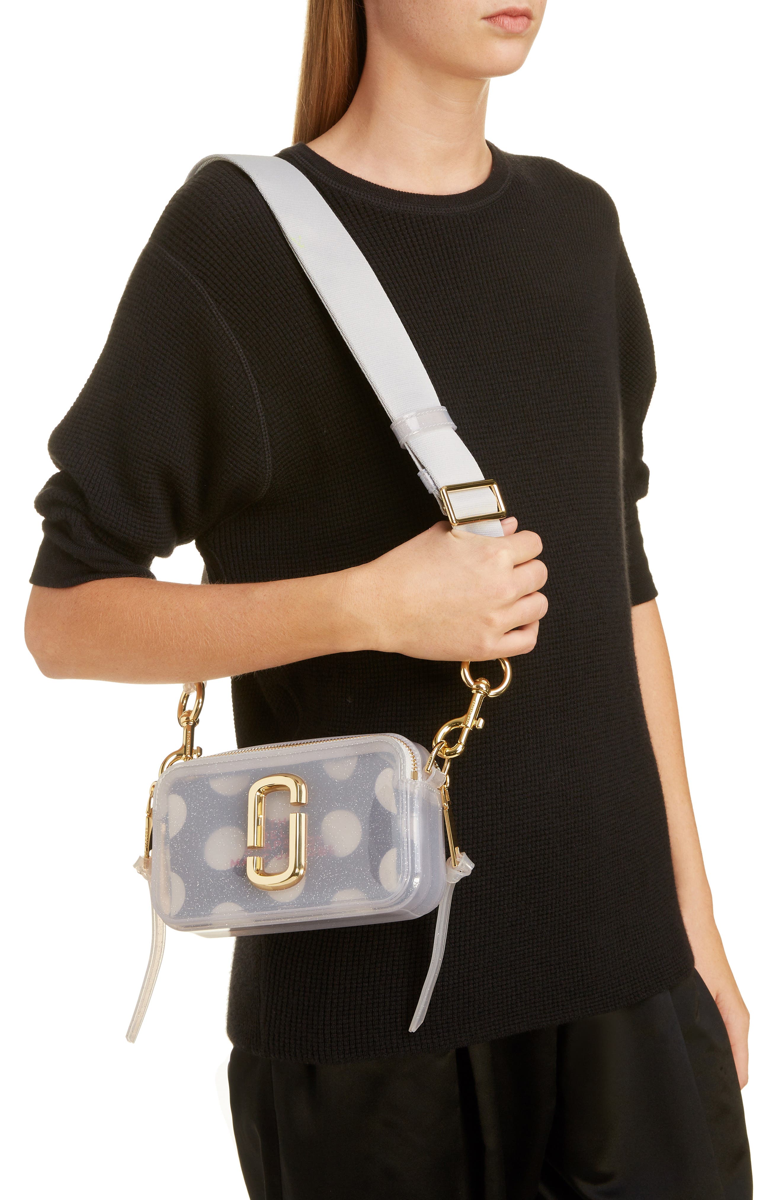 The Marc Jacobs MARC JACOBS The Jelly Glitter Snapshot Crossbody Bag, Alternate, color, 