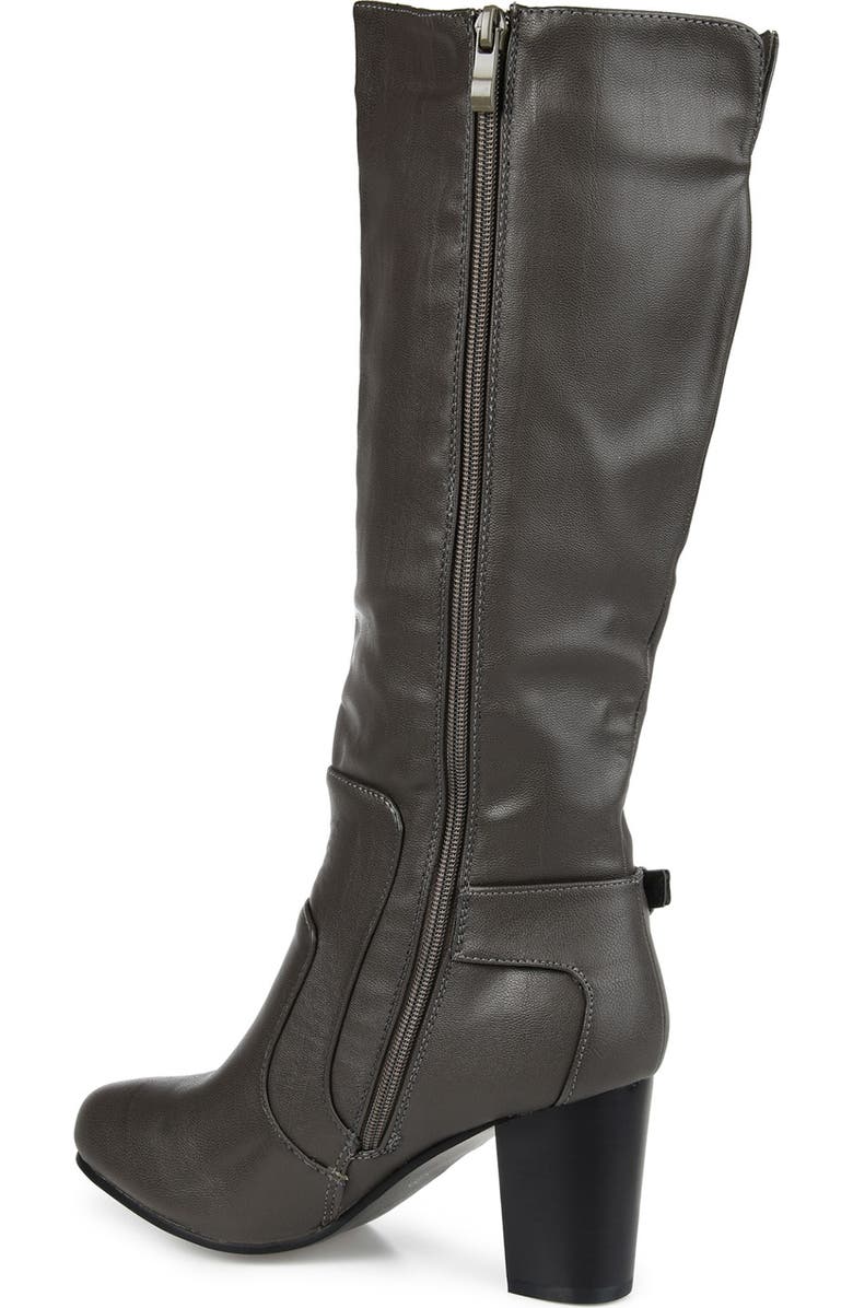 Journee Collection JOURNEE Carver Heeled Tall Boot, Alternate, color, Grey