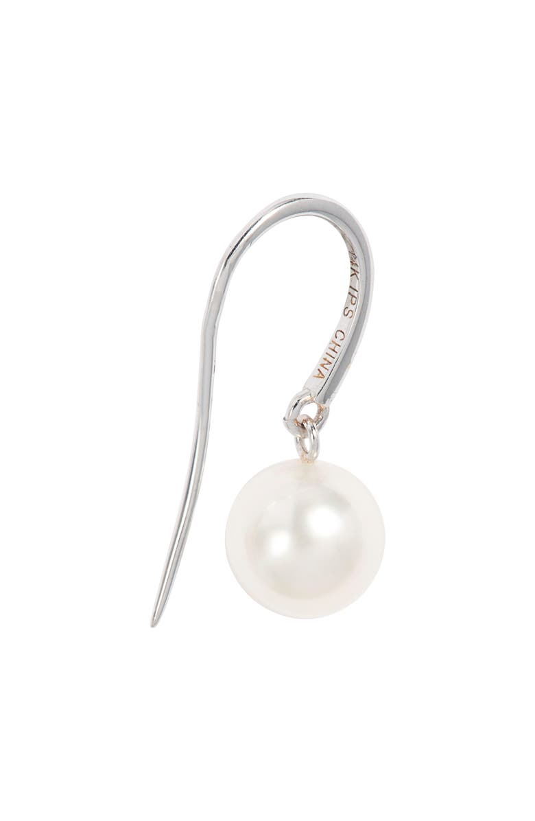 Nordstrom Akoya Pearl Drop Earrings, Alternate, color, White- 14K White Gold
