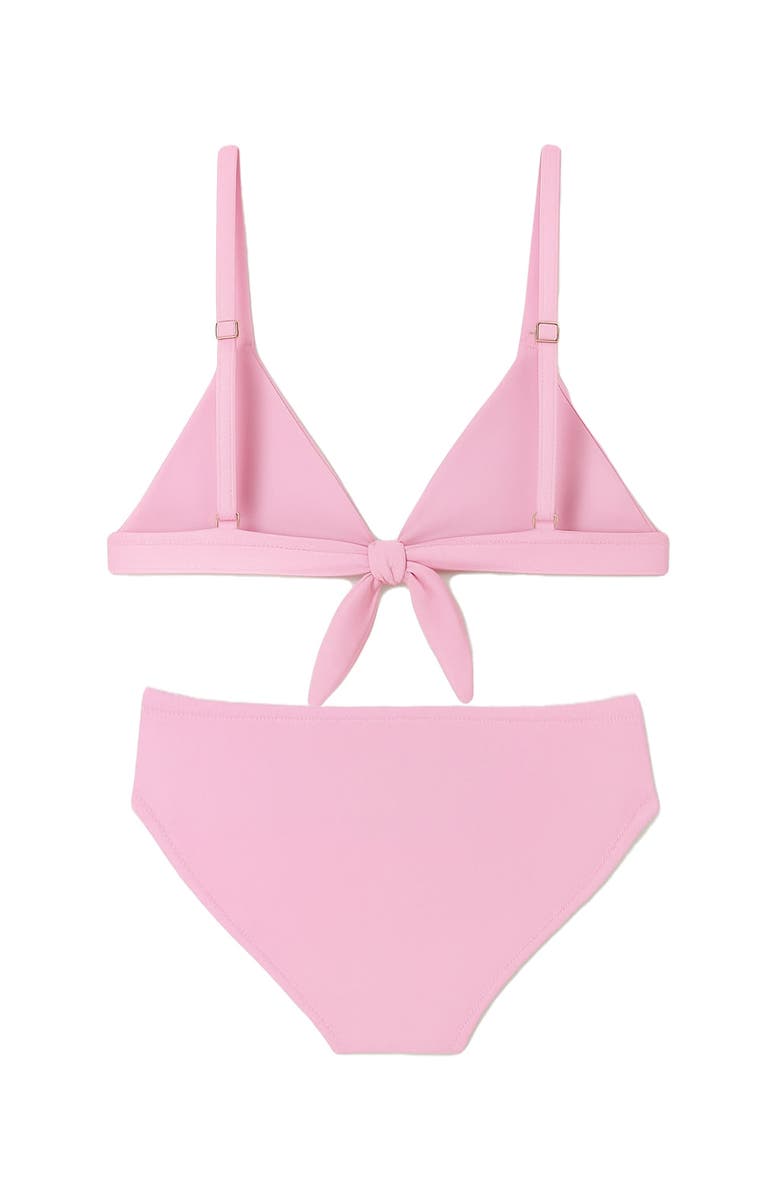 Limeapple Rosette Triangle Bikini, Alternate, color, Pink