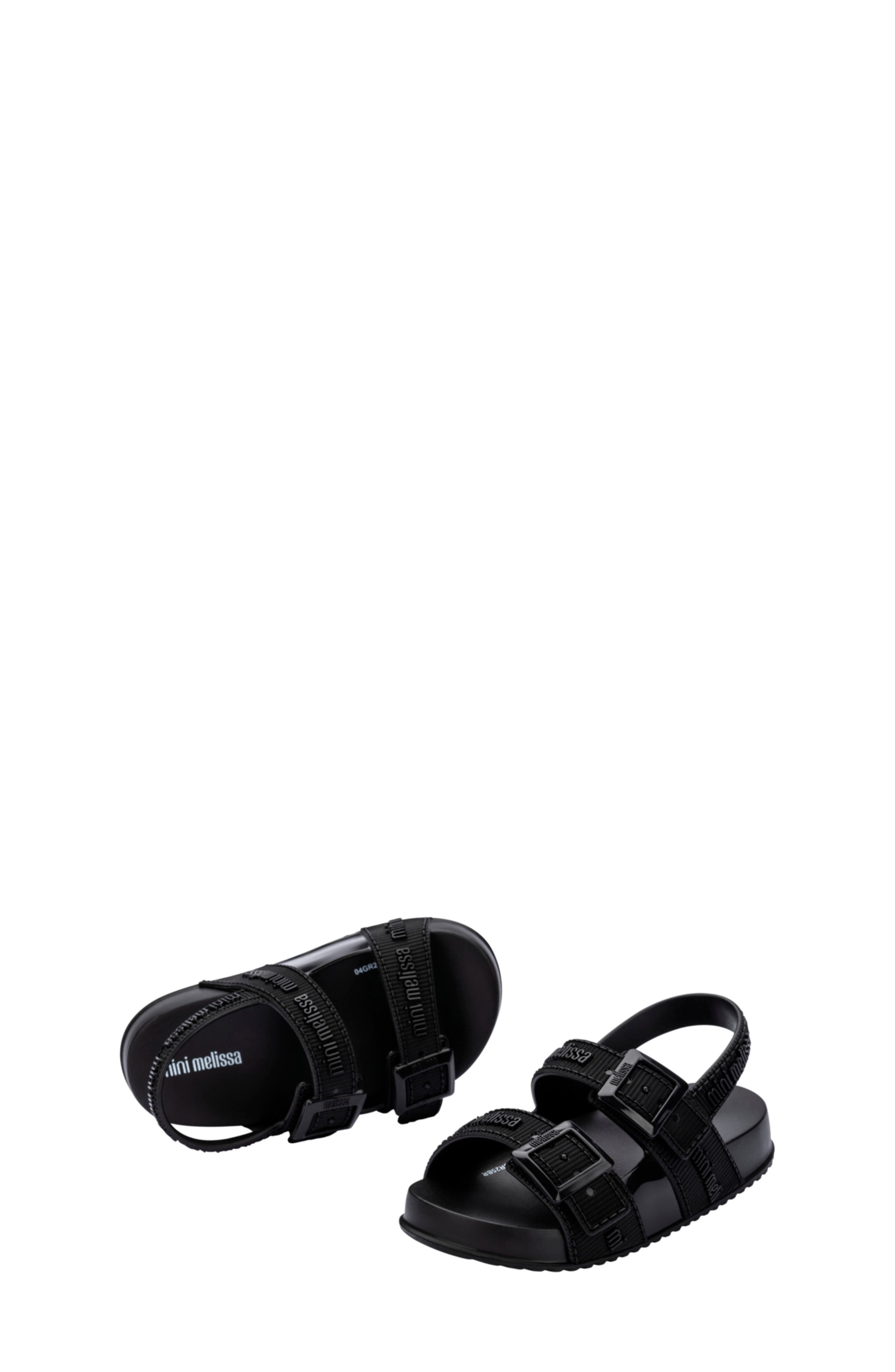 Mini Melissa Kids' Mini Cozy Lover Slinback Sandal, Alternate, color, Black