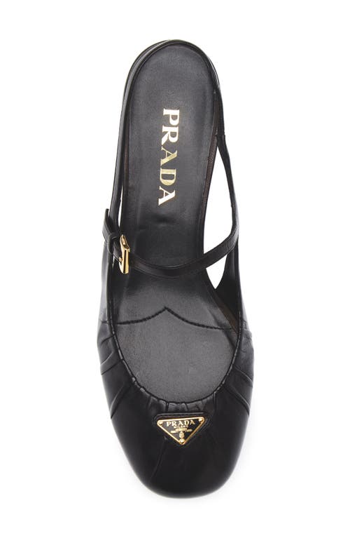 Prada Ruched Mary Jane Slingback Pump