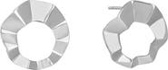LANA 14K Gold Geometric Crinkle Stud Earrings