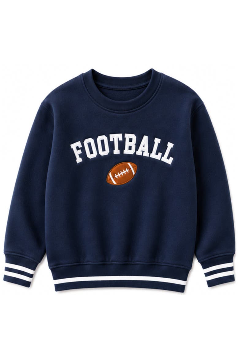 Football Crewneck Sweatshirt, Main, color, Navy