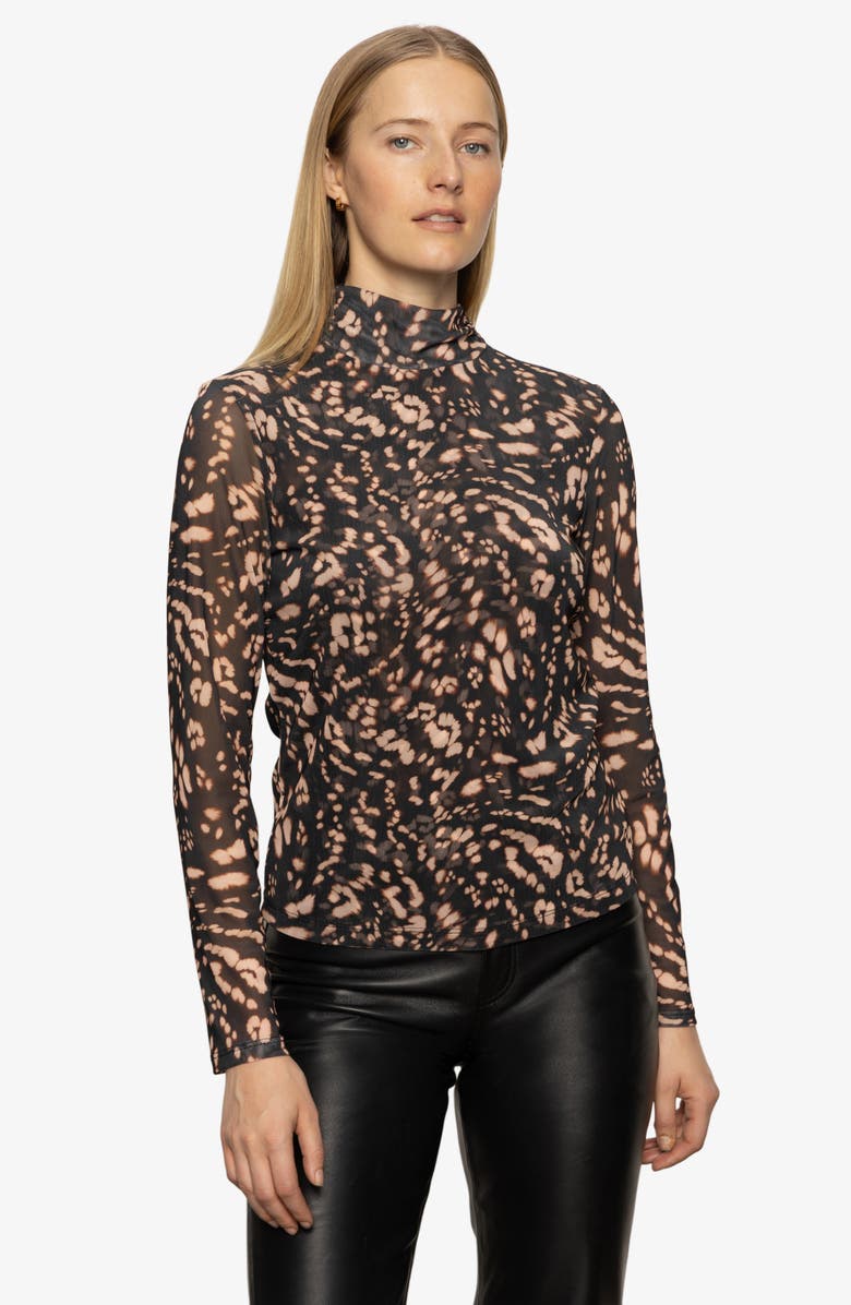 Sanctuary Abstract Print Mesh Top, Alternate, color,