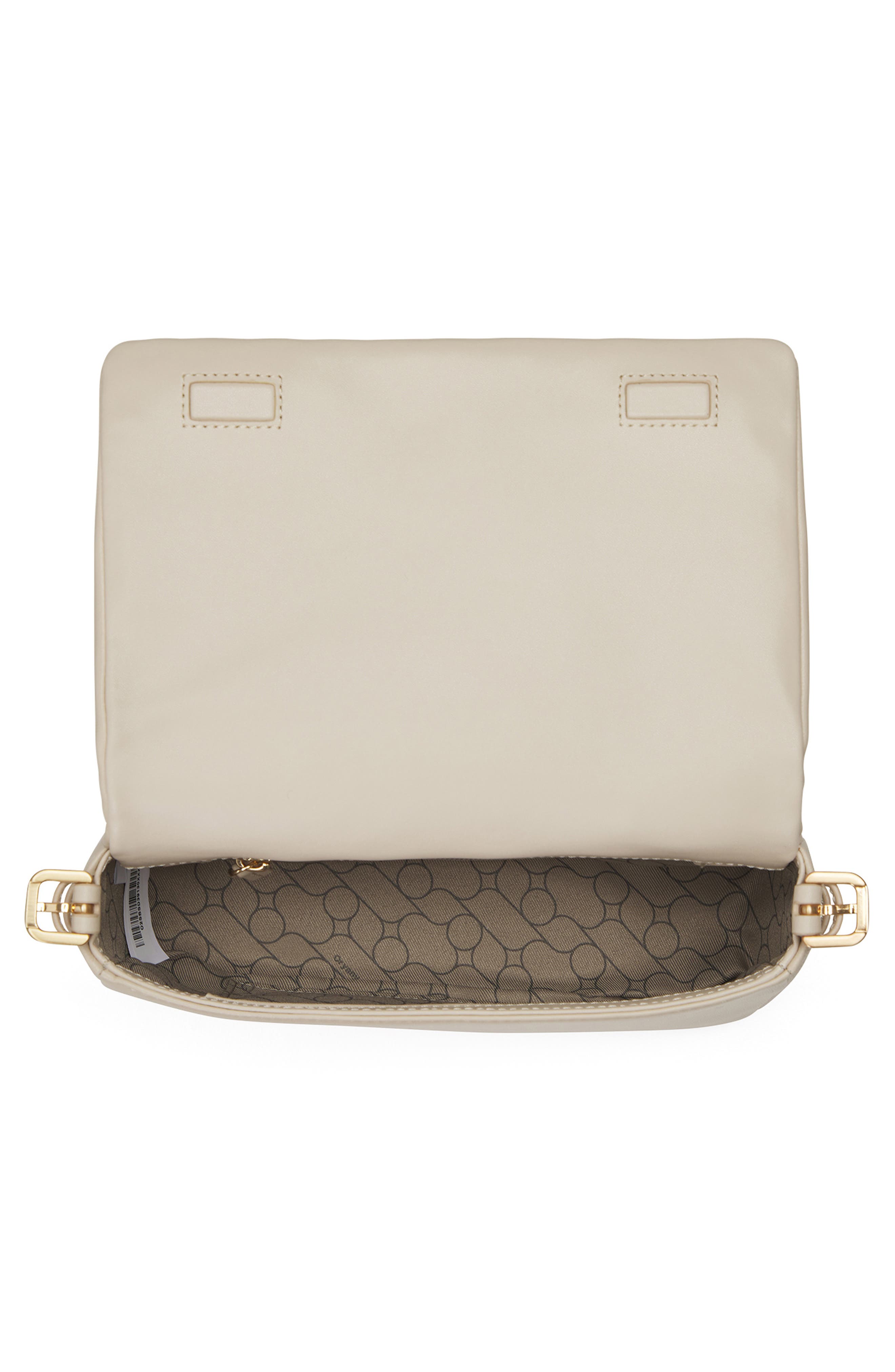 Oryany Bell Pleated Leather Shoulder Bag, Alternate, color, Vanilla Cream