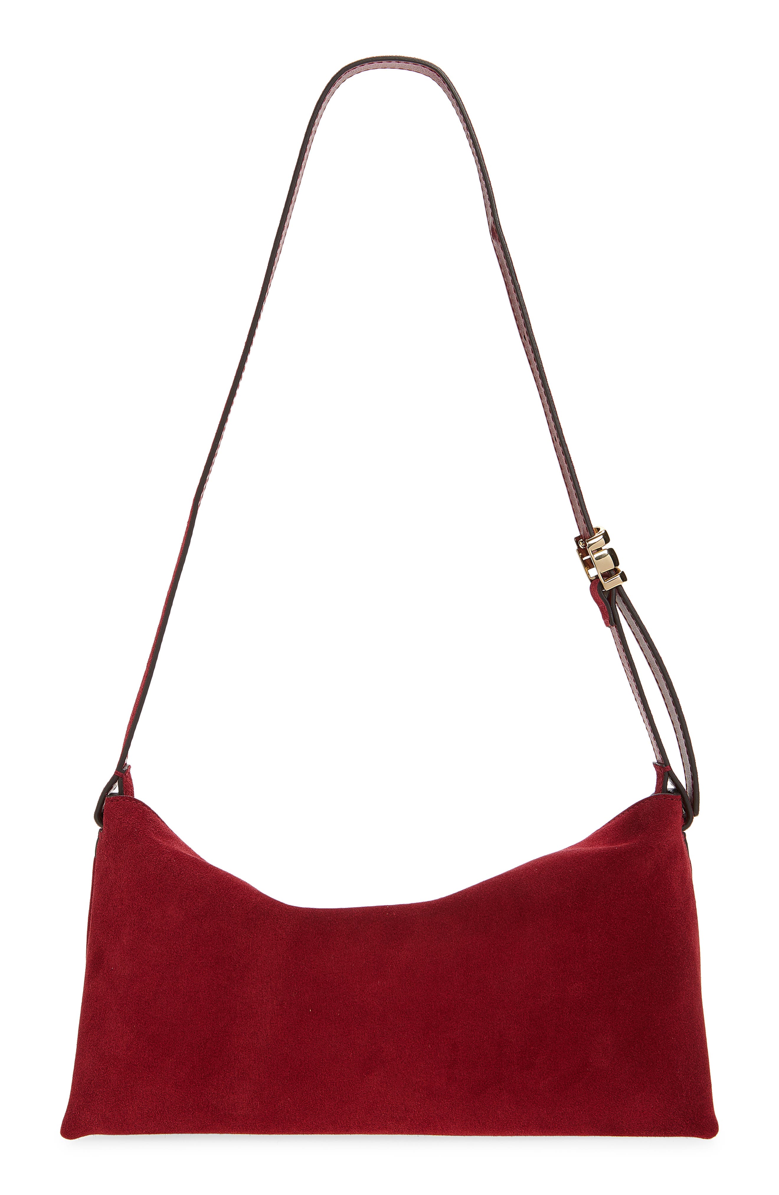 The Date Night Suede Shoulder Bag, Alternate, color, GARNET STONE