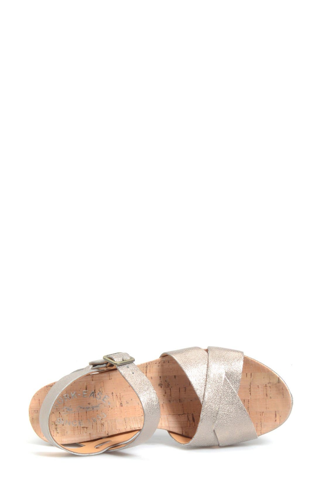 Ava 2.0 Platform Wedge Sandal, Alternate, color, SOFT GOLD METALLIC