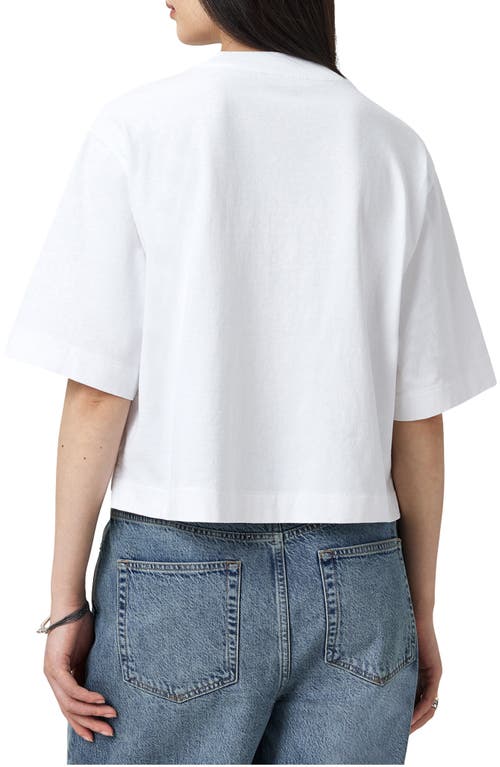 Allsaints Trip Etta Oversize Crop Cotton T-shirt In White
