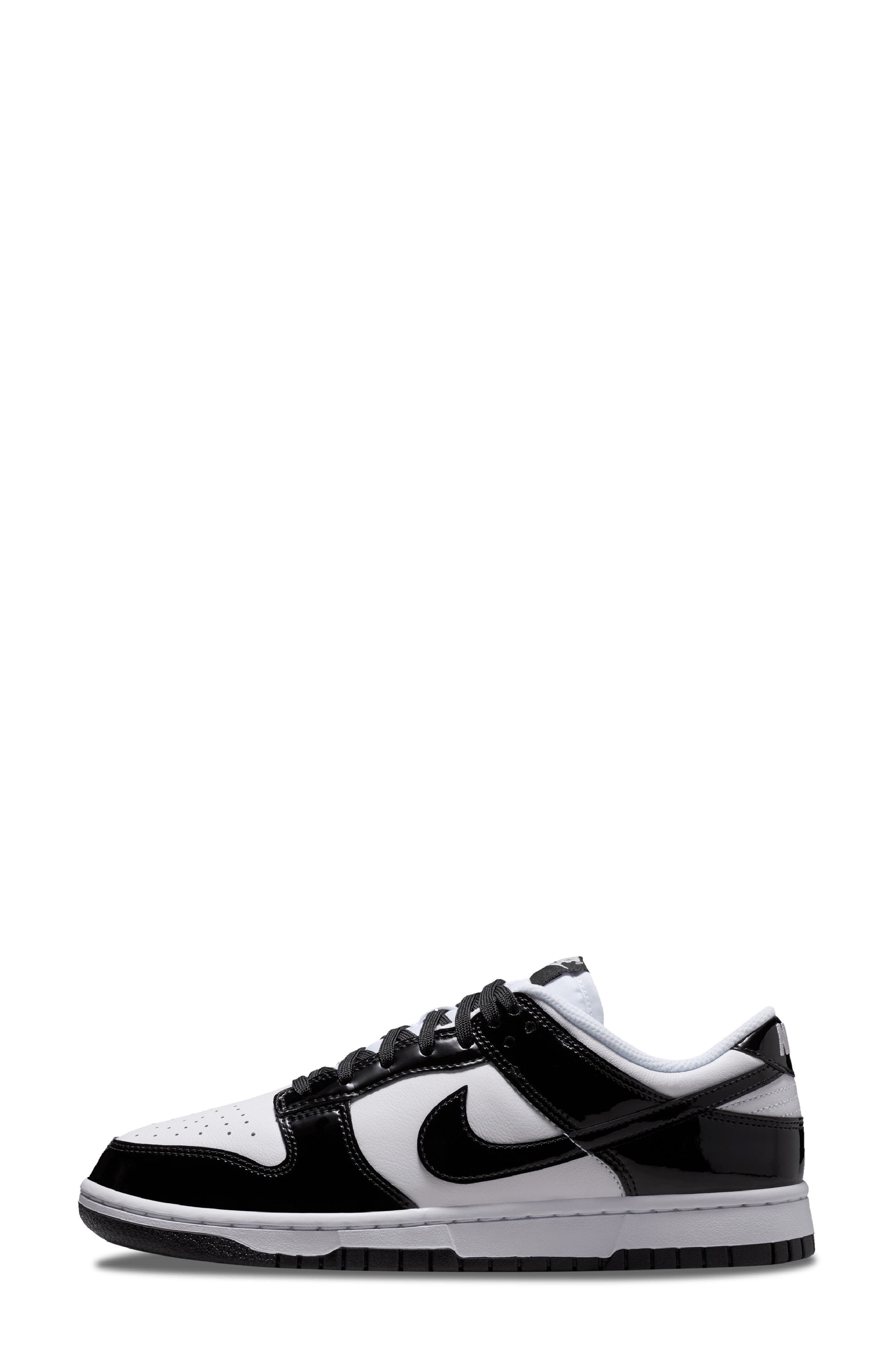 Dunk Low SE Basketball Sneaker, Alternate, color, WHITE/ WHITE/ SILVER/ BLACK