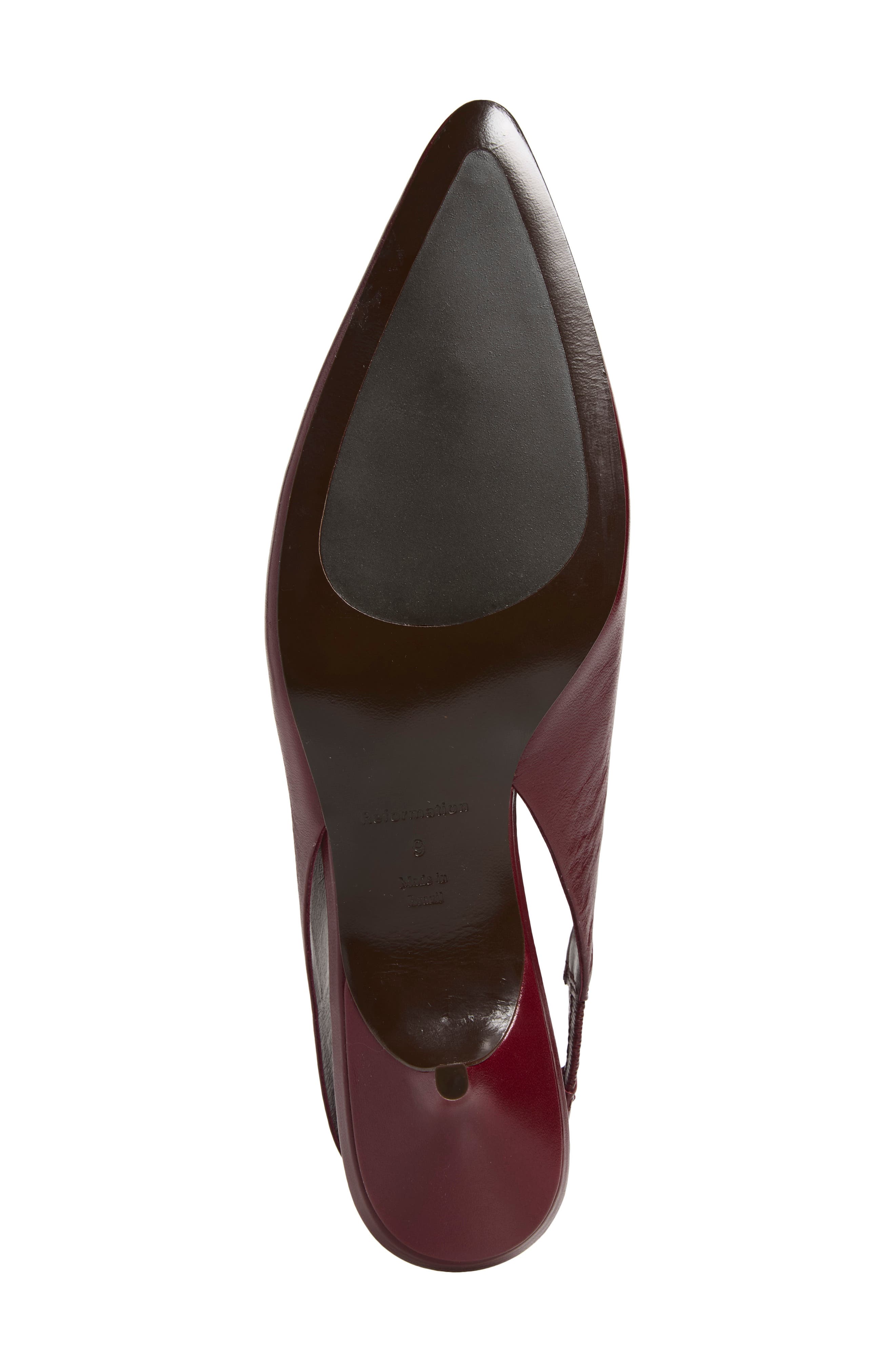 Calista Leather Slingback Pump, Alternate, color, OXBLOOD LEATHER