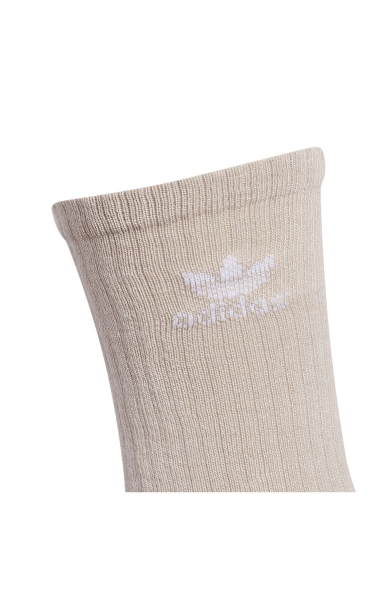 adidas Trefoil 6-Pack Crew Socks, Alternate, color, Medium Beige