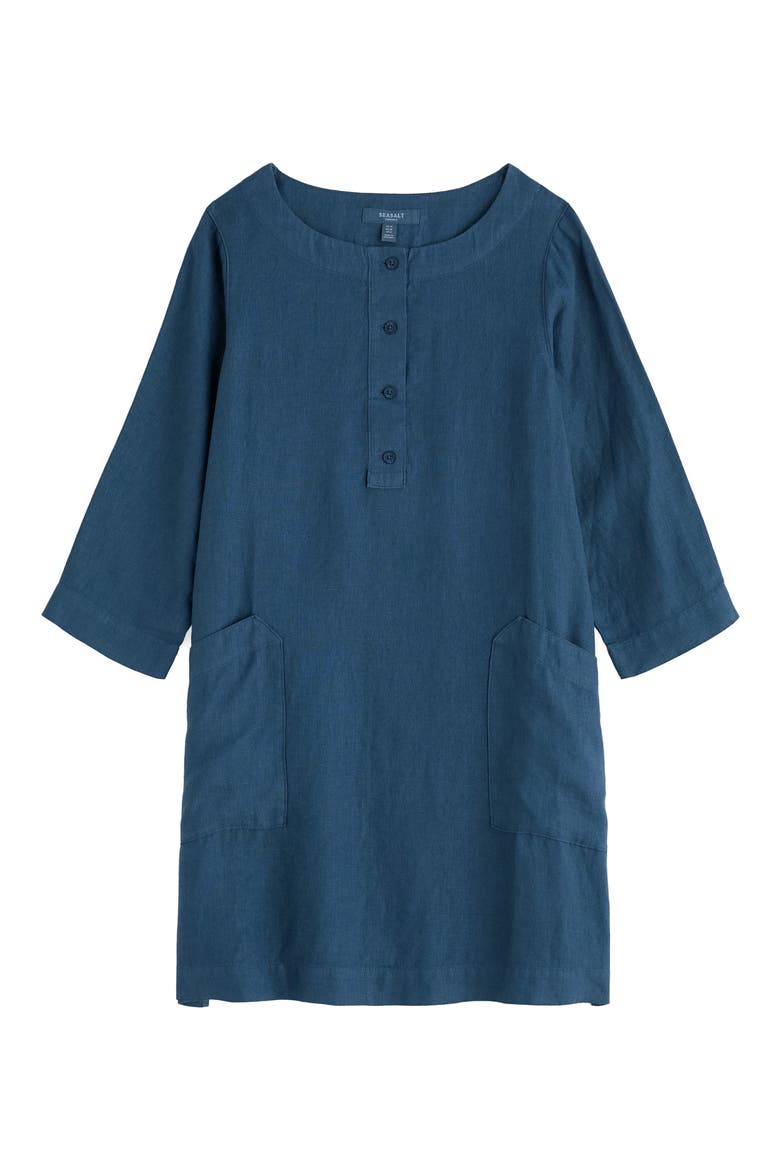 Harbour Wall Linen Tunic, Alternate, color, DUSK