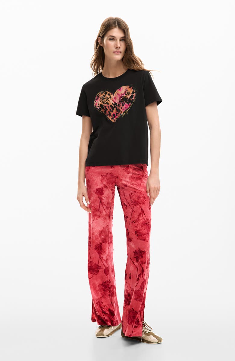Desigual Heart Cotton Graphic T-Shirt, Alternate, color,