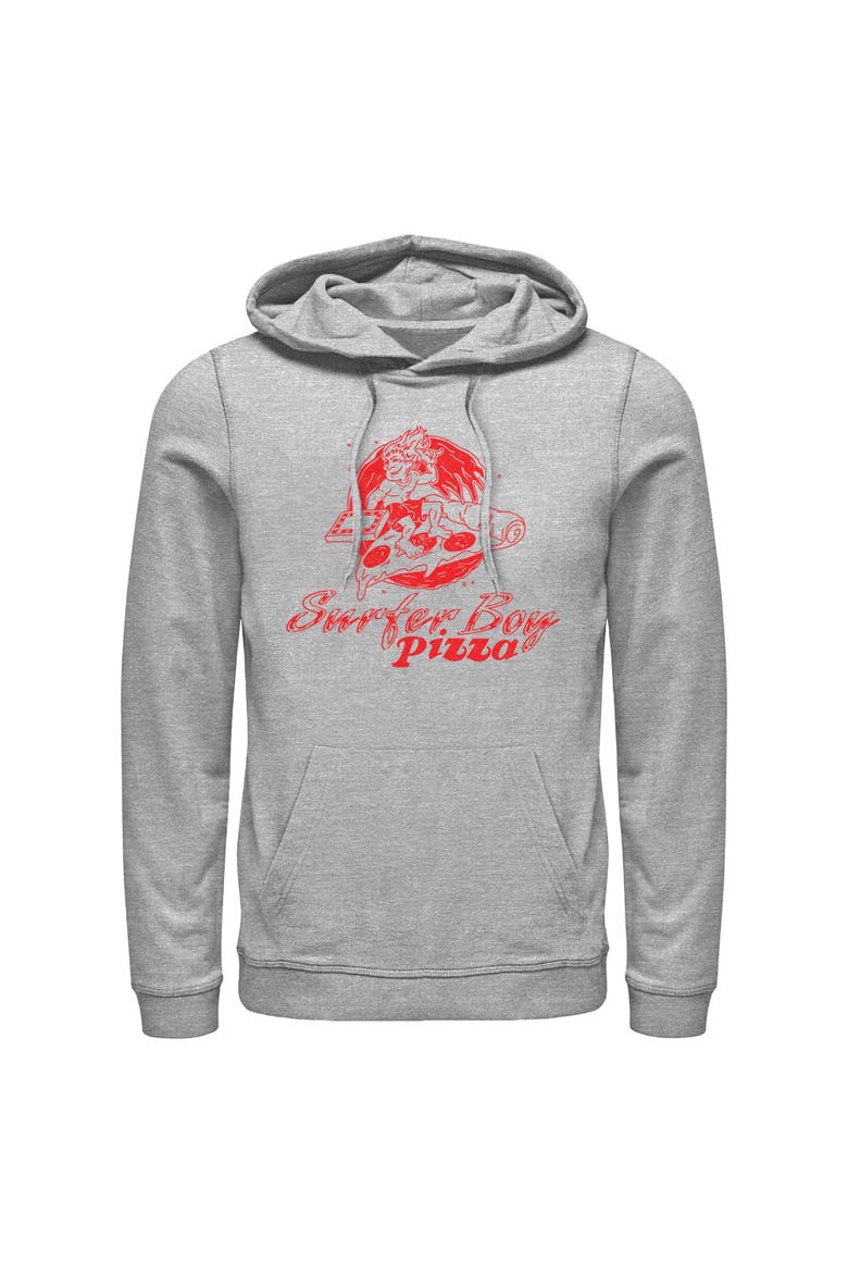 Men's Surfer Boy Pizza Costume Lightweight Hoodie, Main, color, Athletic Heather