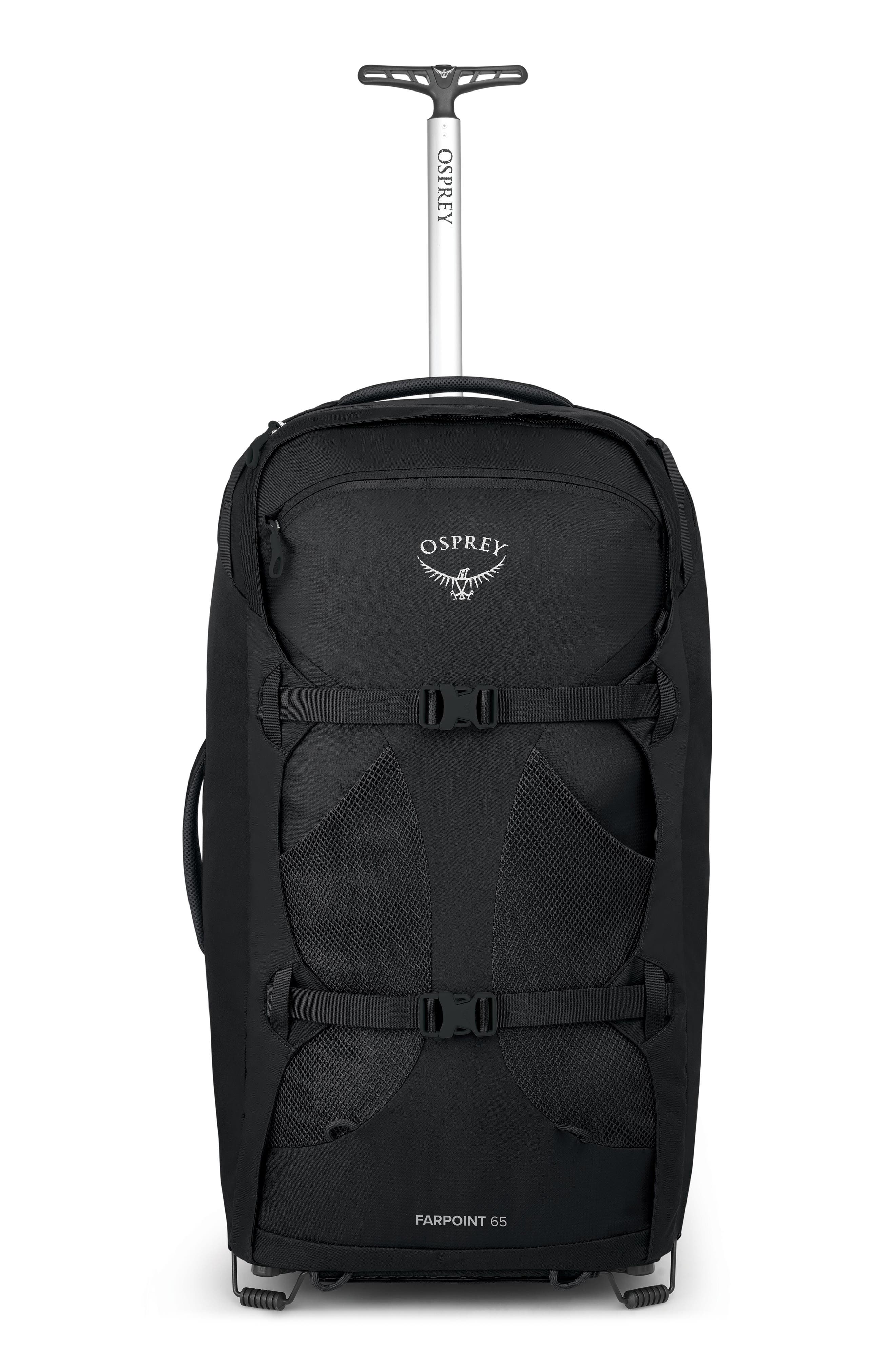 Osprey Farpoint<sup>®</sup> 65-Liter Wheeled Travel Backpack, Main, color, Black