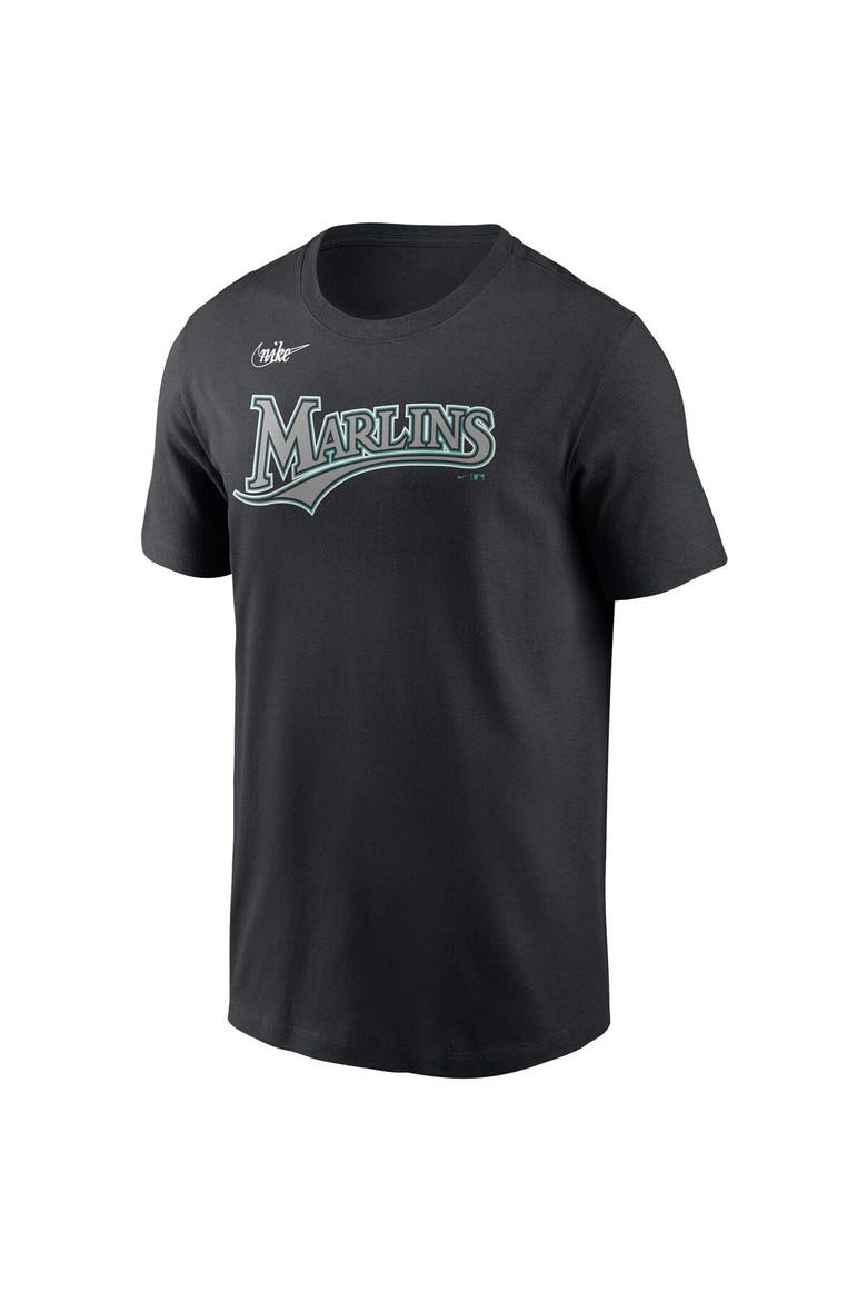 Men's Nike Ivan Rodriguez Black Florida Marlins Cooperstown Collection Name & Number T-Shirt, Alternate, color, Black