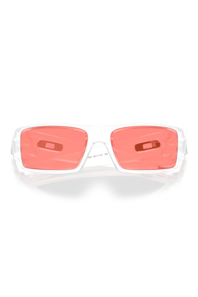 60mm Rectangular Sunglasses, Alternate, color, CLEAR/ CORAL