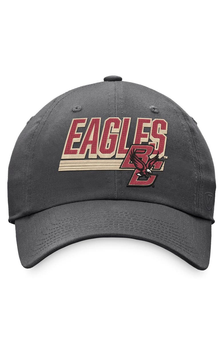 TOP OF THE WORLD Men's Top of the World Charcoal Boston College Eagles Slice Adjustable Hat, Alternate, color,