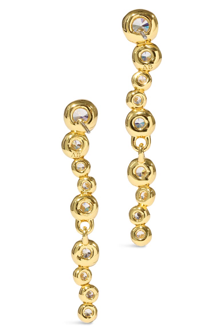 Asterales Linear Drop Earrings, Alternate, color, YELLOW GOLD/ STONES