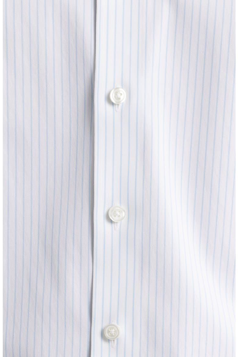 Trim Fit Premium Performance Dress Shirt, Alternate, color, BLUE IVORIS STRIPE