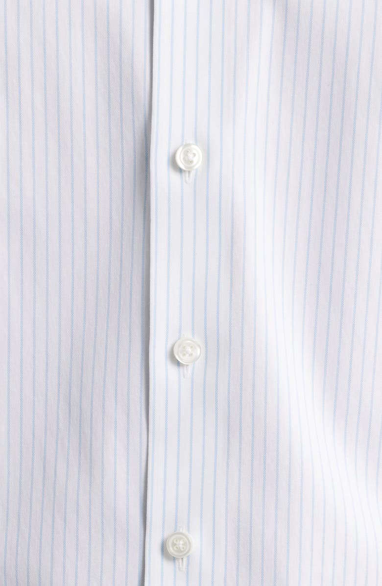 Nordstrom Trim Fit Premium Performance Dress Shirt, Alternate, color, Blue Ivoris Stripe