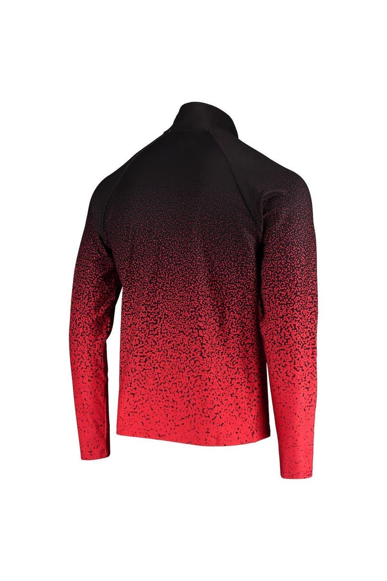 Men's FOCO Black/Red Kansas City Chiefs Gradient Raglan Quarter-Zip Jacket, Alternate, color, Black