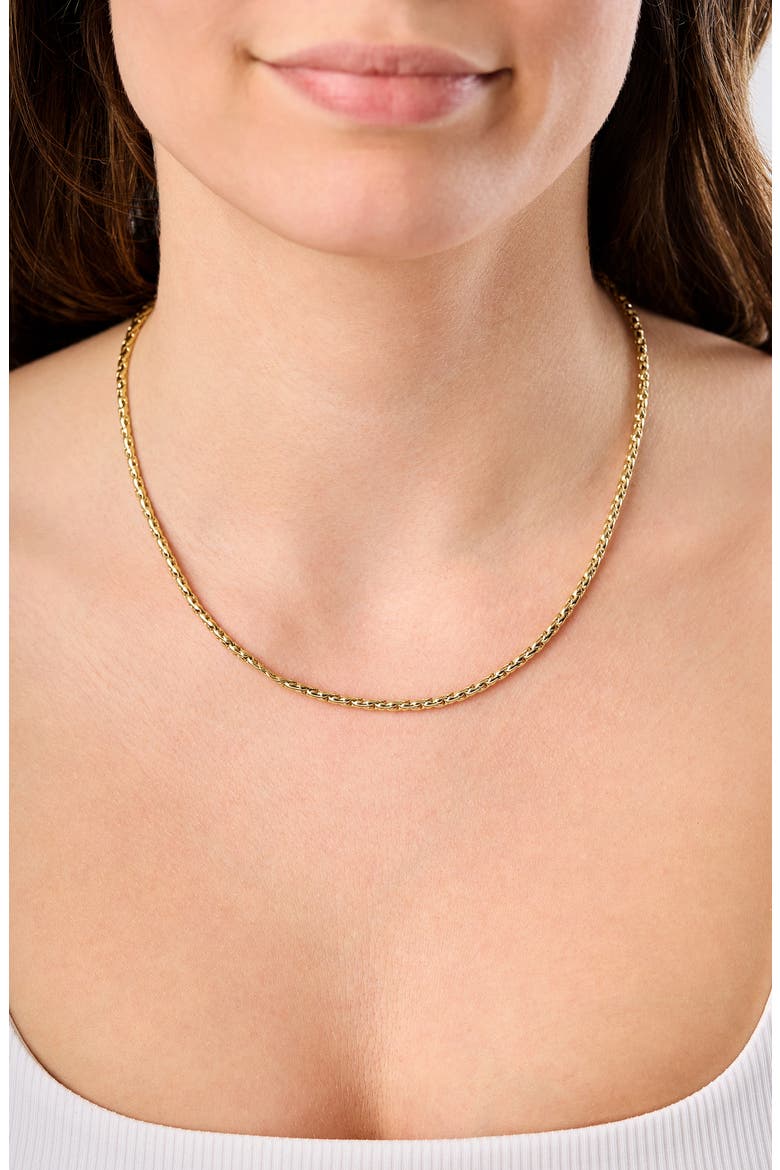 14K Gold Disc Link Chain Necklace (Online Trunk Show), Alternate, color, 14K YELLOW GOLD