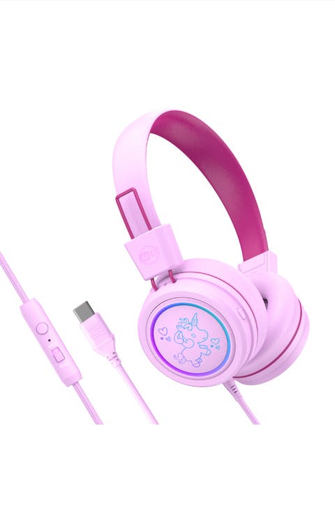 KidJamz KJ55U USB-C Kid
s Headphones w/ LED Lights