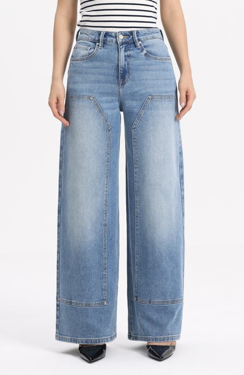 High Waist Barrel Leg Jeans