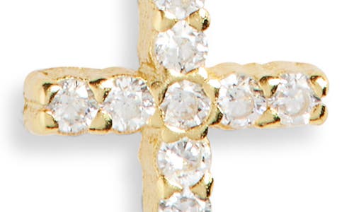 Argento Vivo Pavé Cubic Zirconia Cross Choker Necklace In Gold