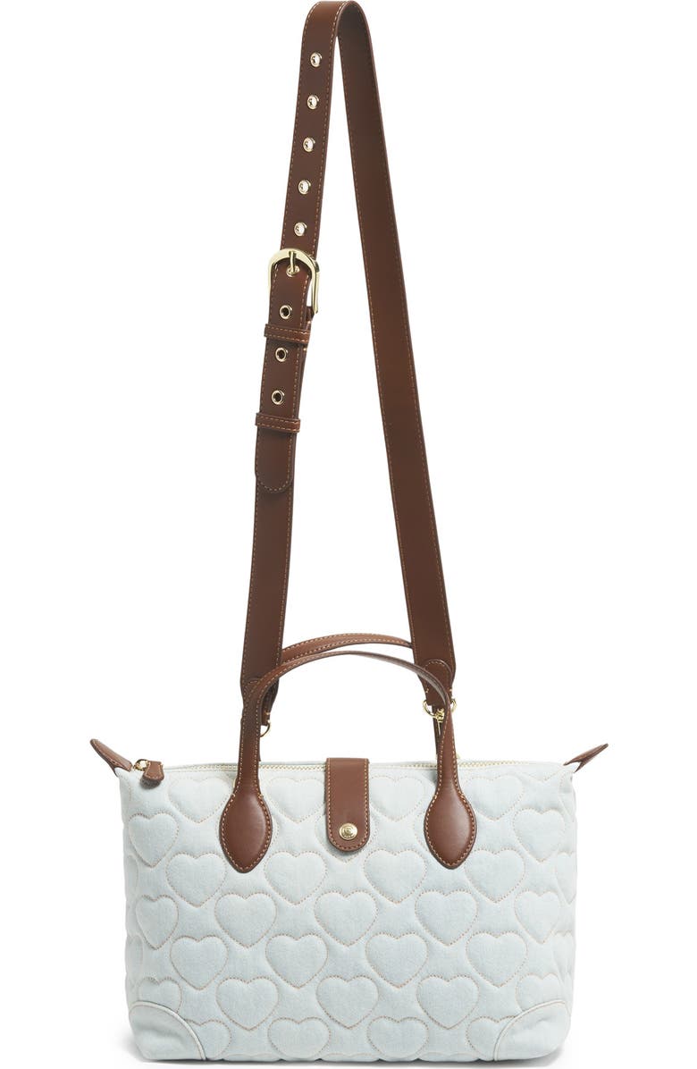 Stoney Clover Lane Quilted Denim Pouchette Crossbody Bag, Alternate, color, Sweetheart Denim