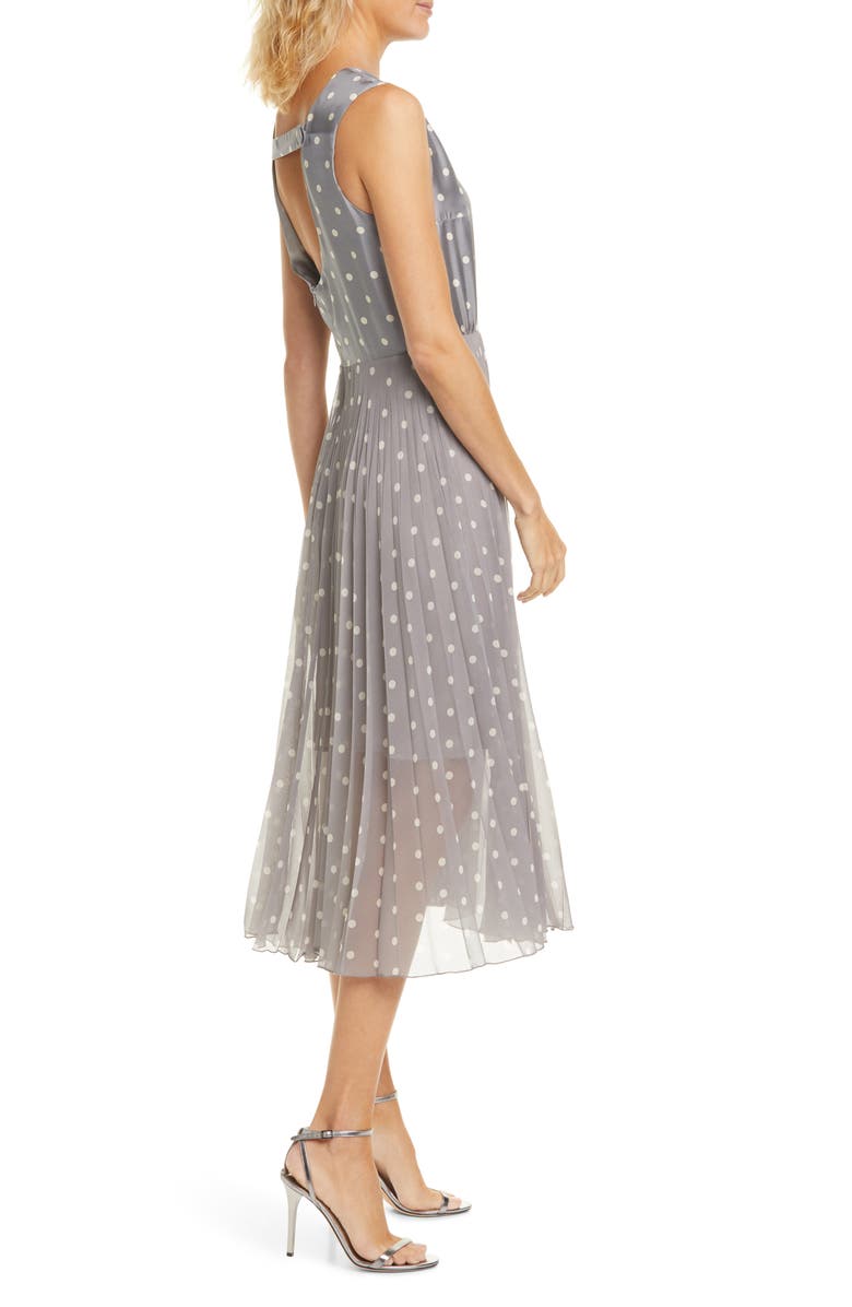 SEVENTY VENEZIA Polka Dot Sleeveless Silk Dress, Alternate, color, 