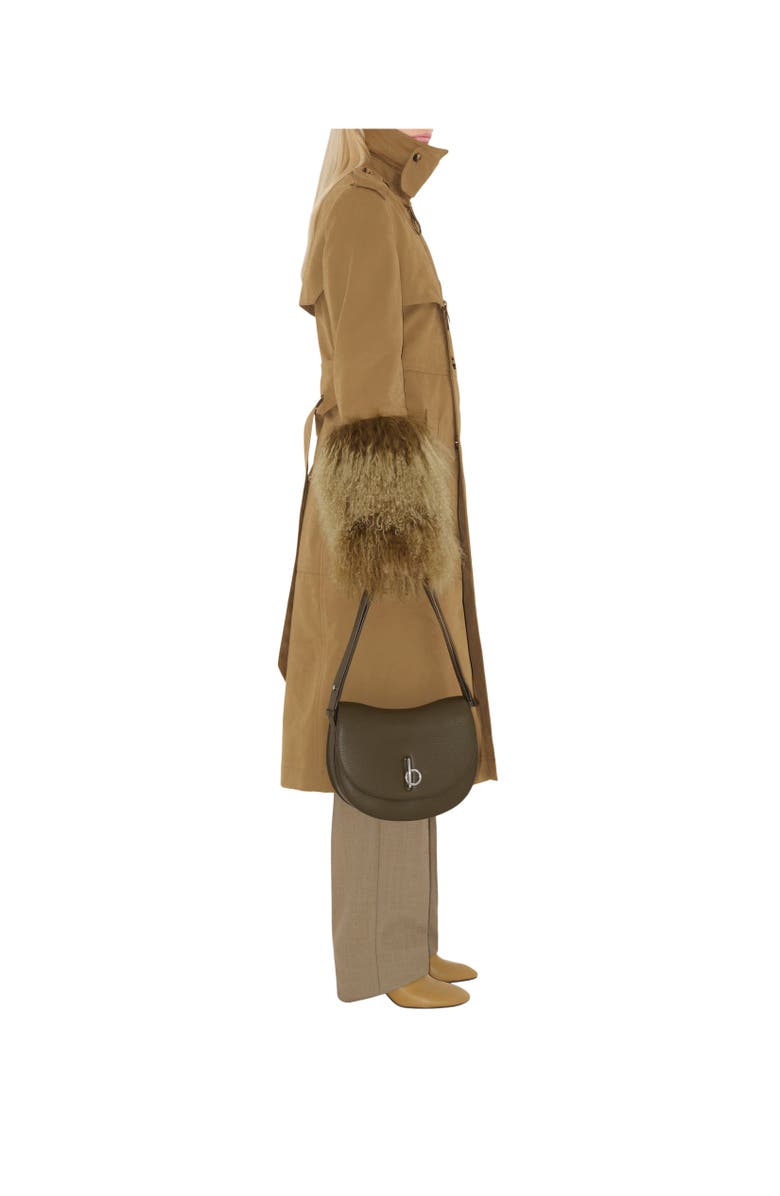 Burberry Long Cotton Nylon Trench Coat, Alternate, color, 