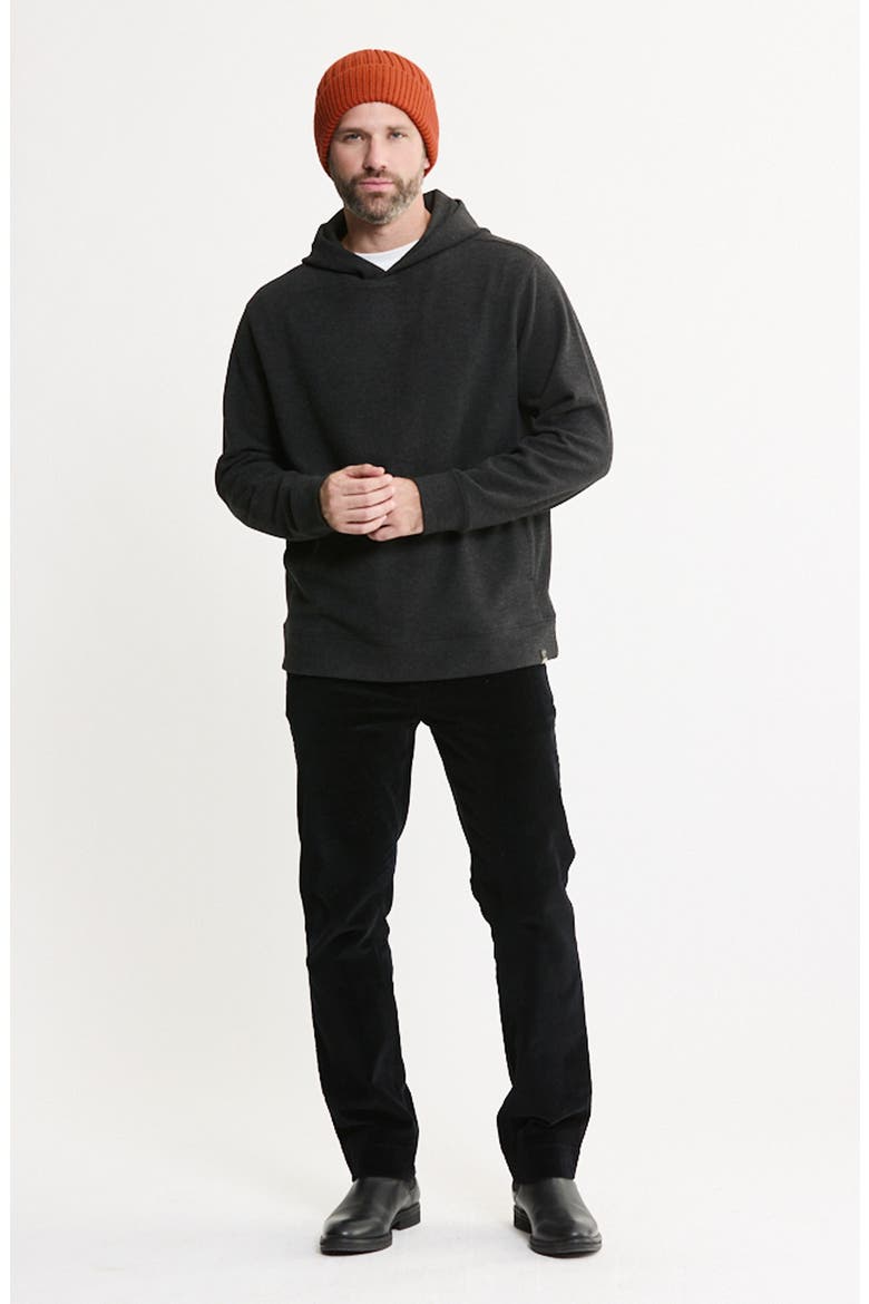 Textured Pullover Hoodie, Alternate, color, BLACK