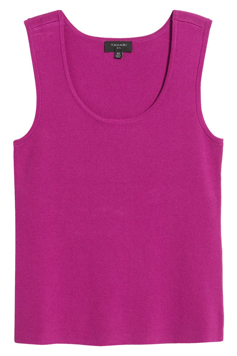 Scoop Neck Sweater Tank, Alternate, color, WILD BERRY
