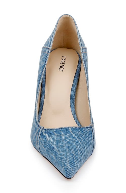 L Agence L'agence Maelle Pointed Toe Pump In Blue