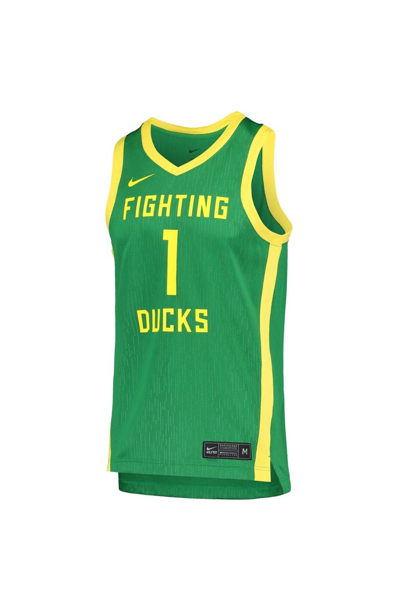 Nike Men's Nike #1 Green Oregon Ducks Replica Basketball Jersey, Alternate, color, Green