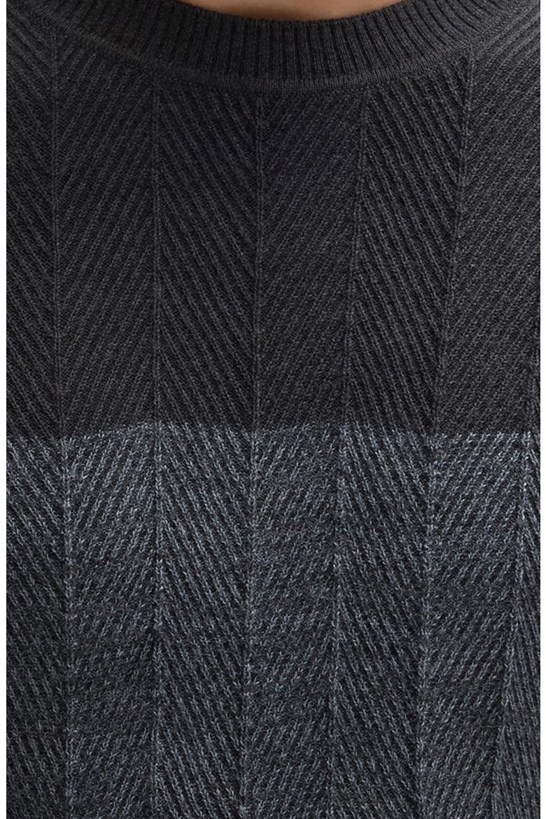Marchetti Wool Blend Chevron Sweater, Alternate, color, SLATE