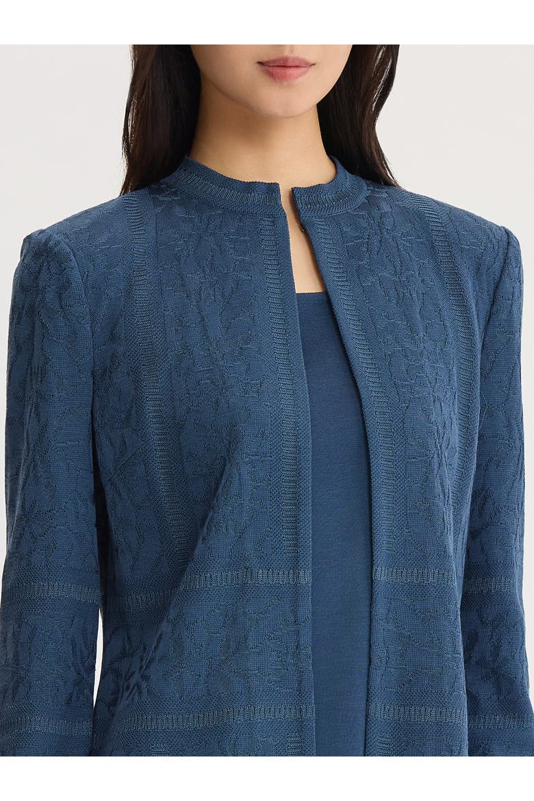 Heritage Tonal Floral Burnout Knit Jacket, Alternate, color, Stardust
