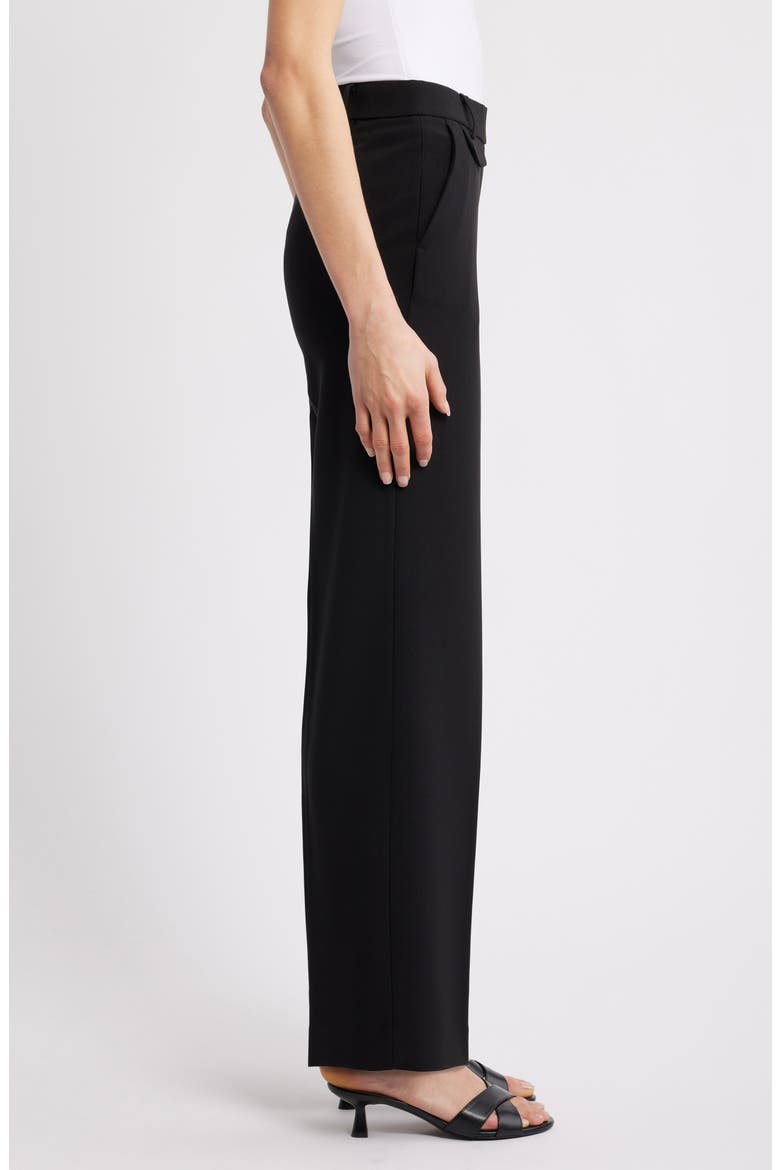 High Waist Wide Leg Pull-On Pants, Alternate, color, ANNE BLACK
